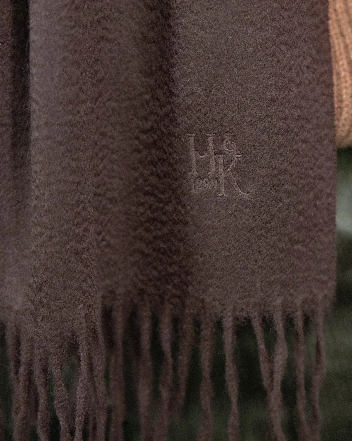 100% Cashmere Brown Scarf