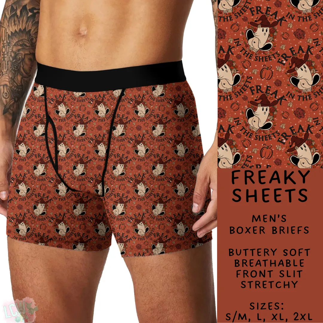 175 Halloween Underwear, Closes 8/14, ETA late Sept, Freaky Sheets Men's Boxer Briefs