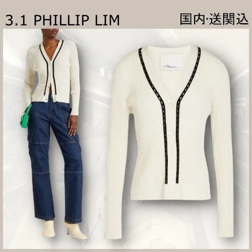 3.1 Phillip Lim Casual Style Nylon Long Sleeves Plain Cotton Office Style