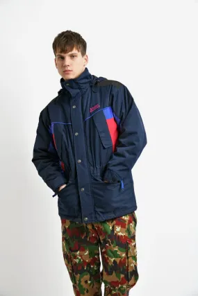 Navy Blue 80s Parka Coat