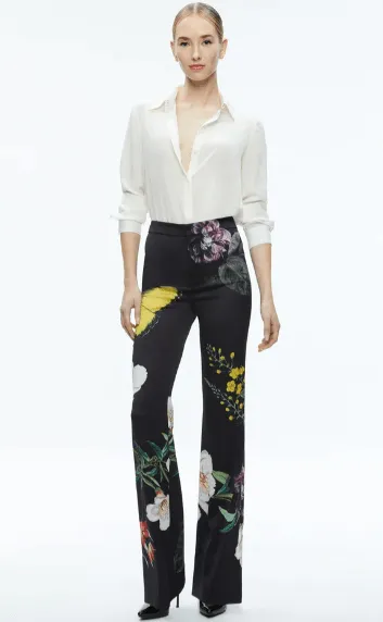 Alice + Olivia Essential Floral Trouser