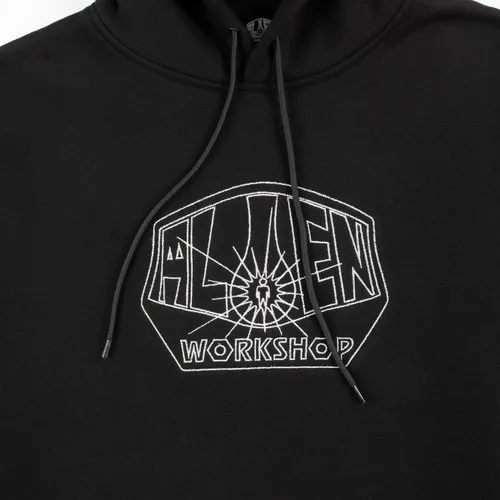 Alien Workshop Skateboards Hoodie Original Logo Lines Black.