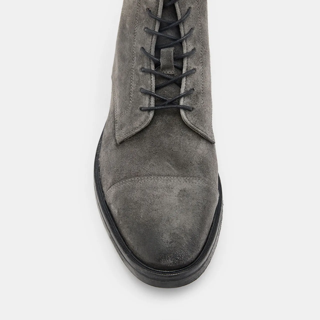 ALLSAINTS Grey Drago Lace-Up Suede Boots