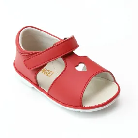 Angel Baby Girls Betsy Open Heart Sandals Leather