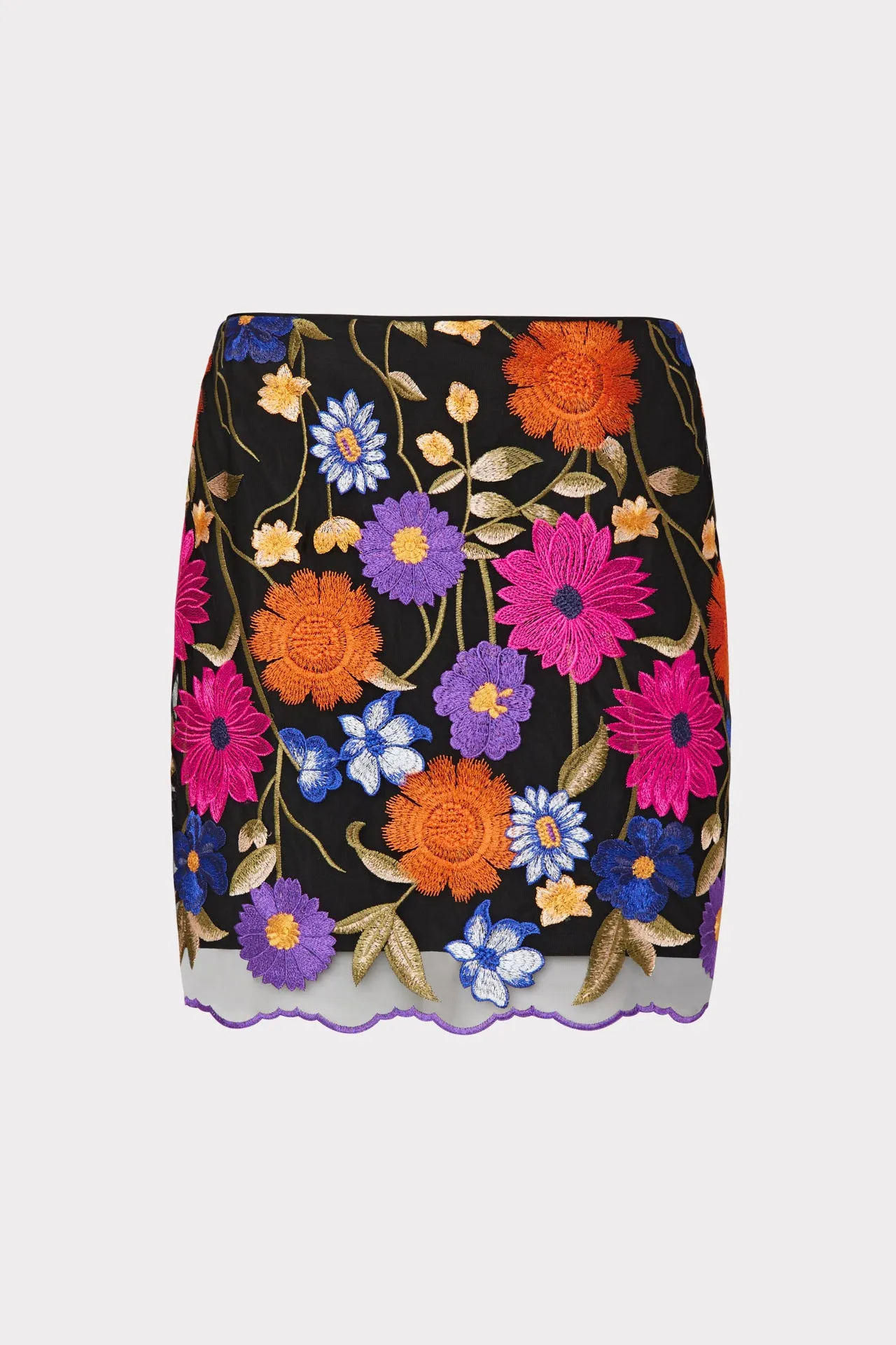 Autumn Leaves Embroidered Skirt by Kristina