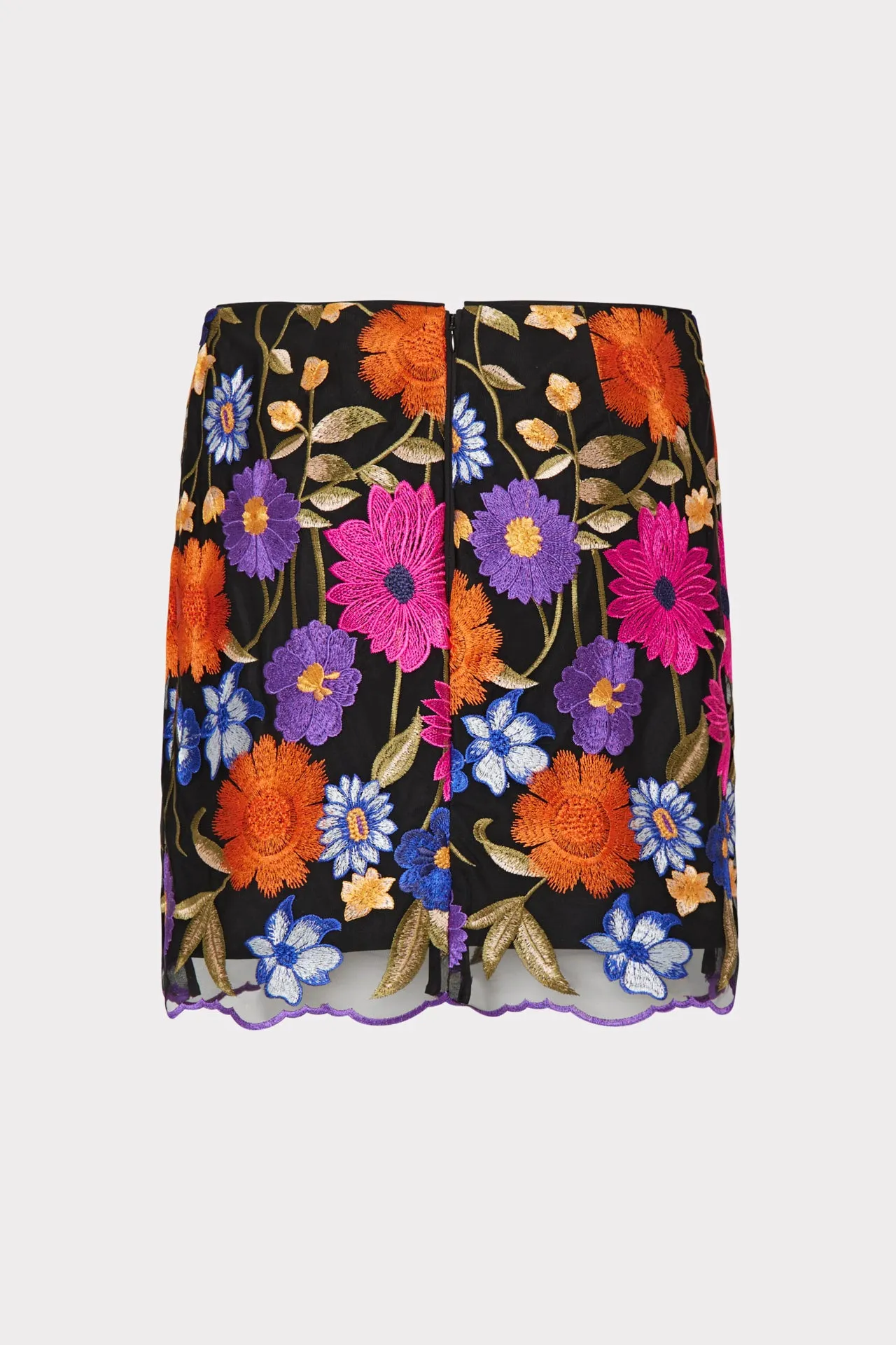 Autumn Leaves Embroidered Skirt by Kristina