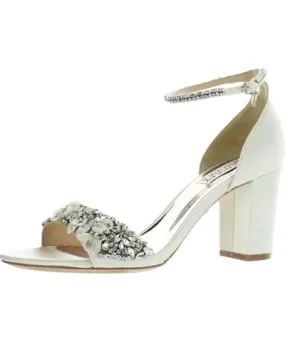 Badgley Mischka Finesse Satin Rhinestone Evening Sandals for Women