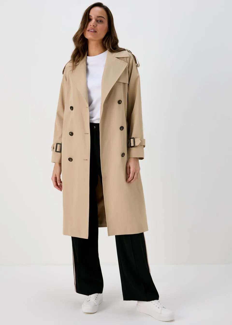 Beige Trench Coat: Perfect for Stylish Outerwear.