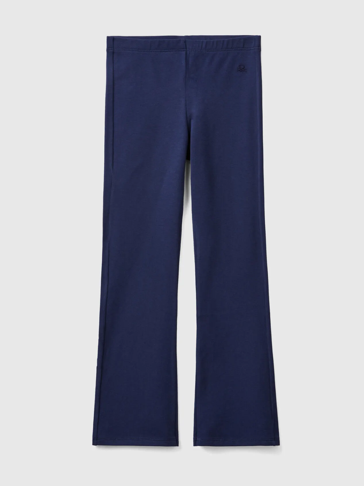 Benetton Dark Blue Flared Leggings Stretch Cotton