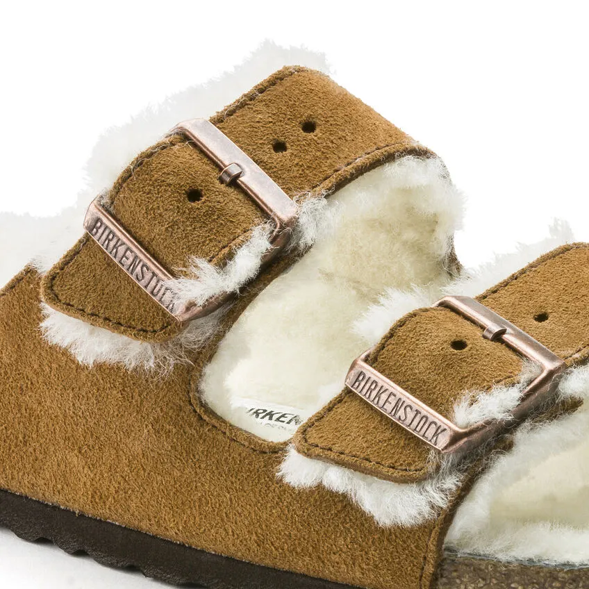 Mink Arizona Shearling Sandals for Women by Birkenstock