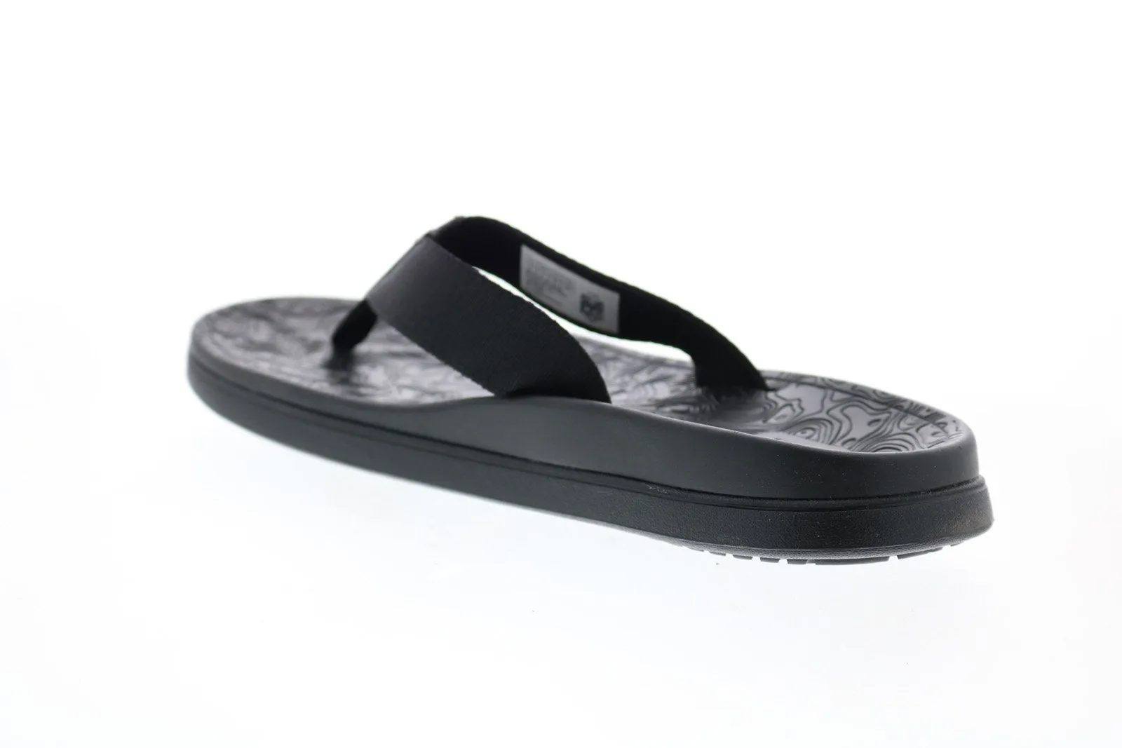 Black Canvas Flip-Flops Sandals Shoes Toms Trvl Lite Flip-flop 10013911 Mens