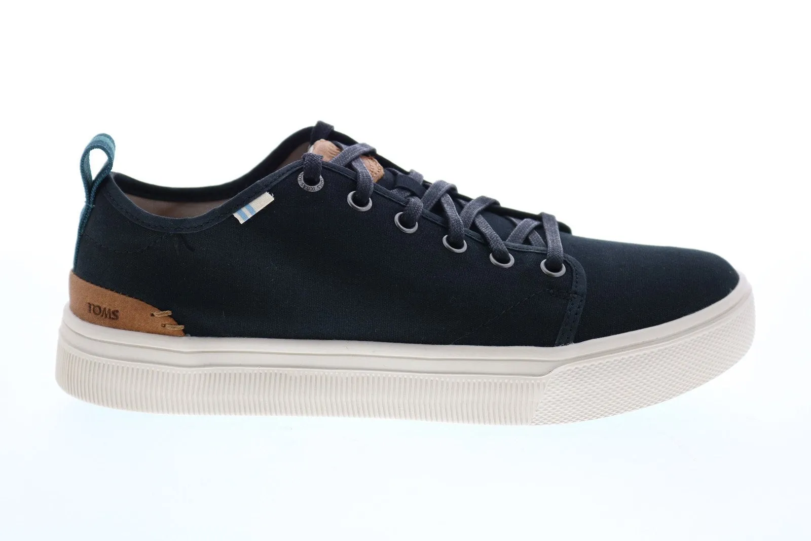 Black Canvas Lace Up Lifestyle Sneakers Shoes Toms TRVL Lite Low 10012532 Mens