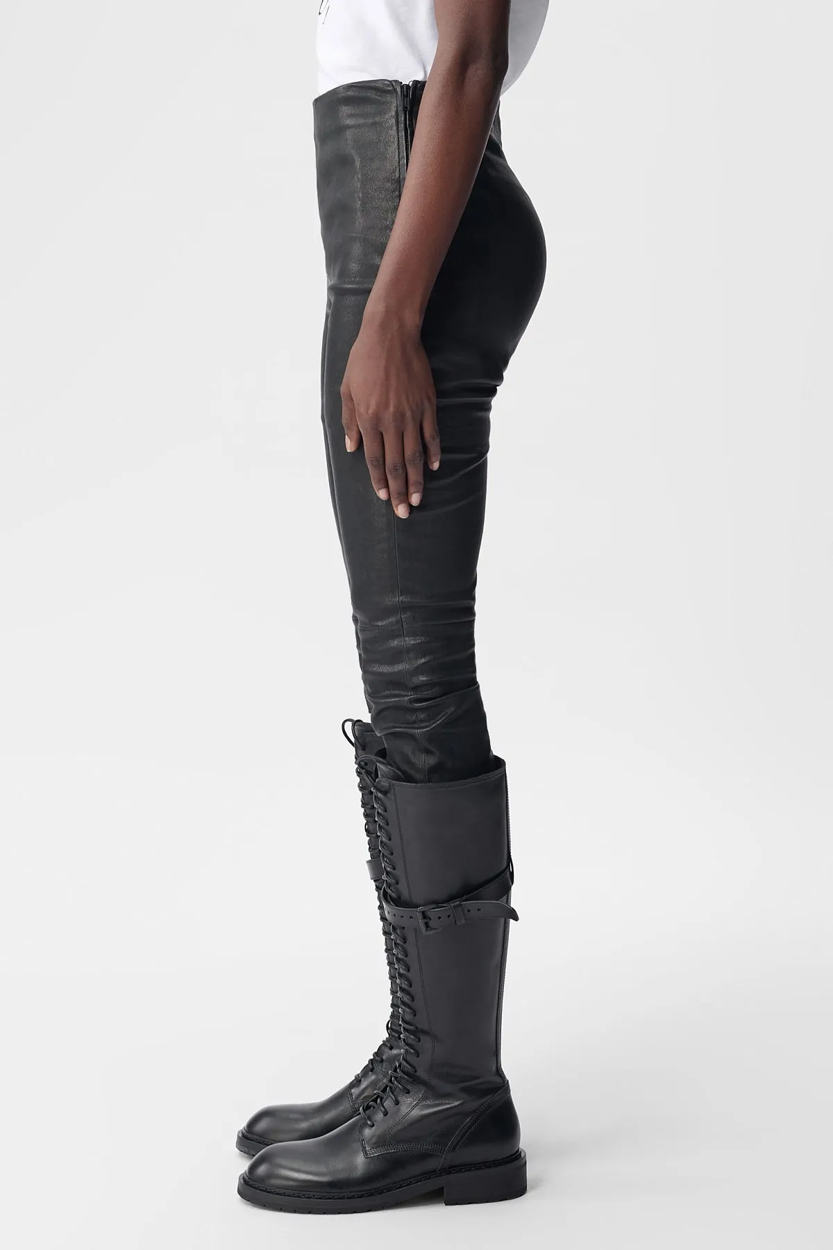 Black Leather Leggings - Florence Collection