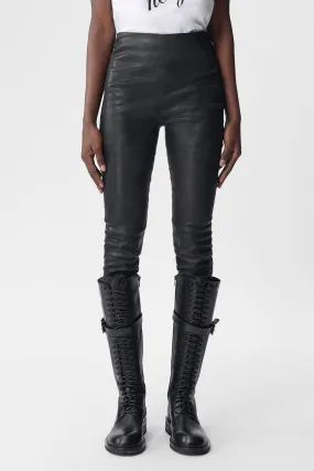 Black Leather Leggings - Florence Collection