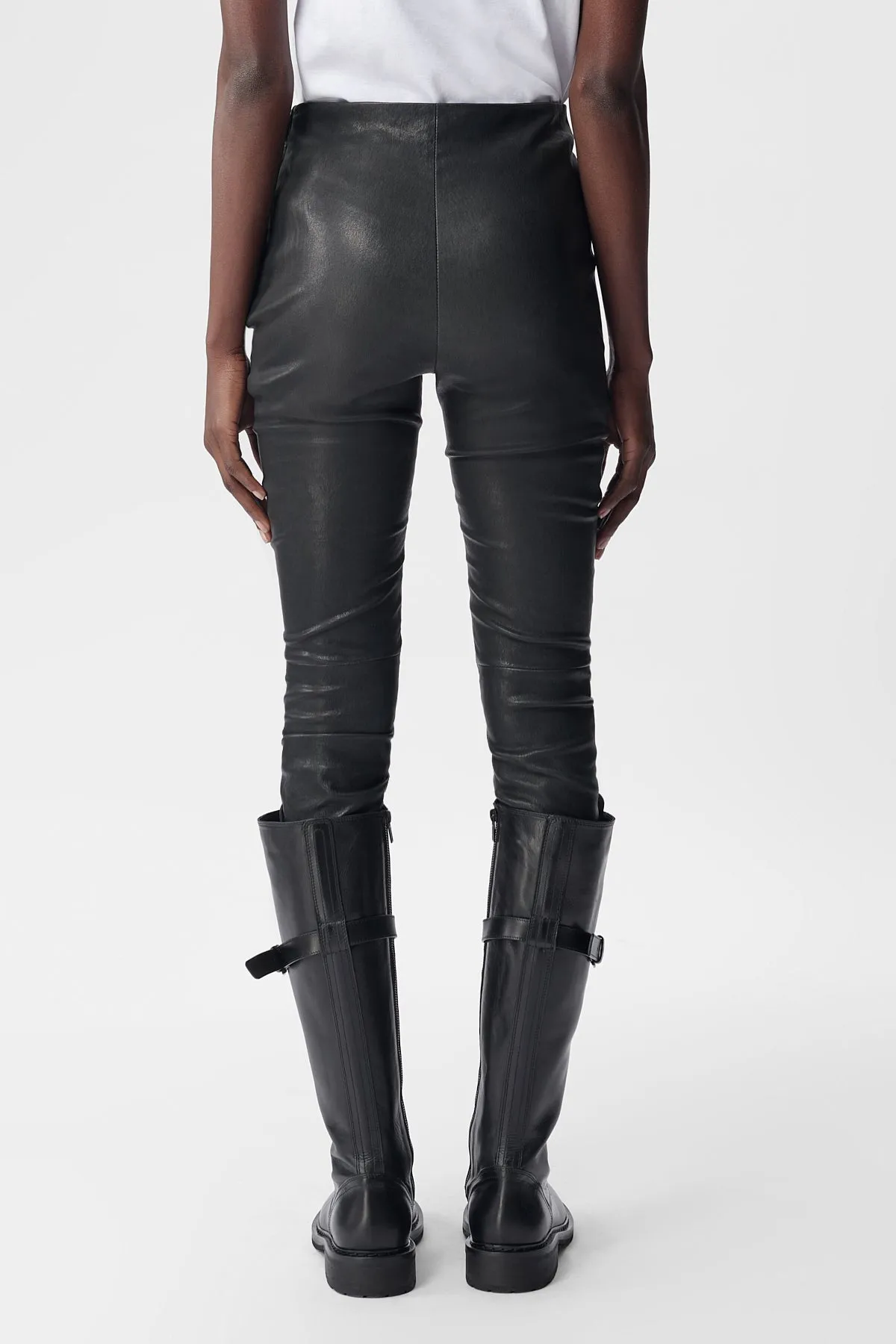 Black Leather Leggings - Florence Collection