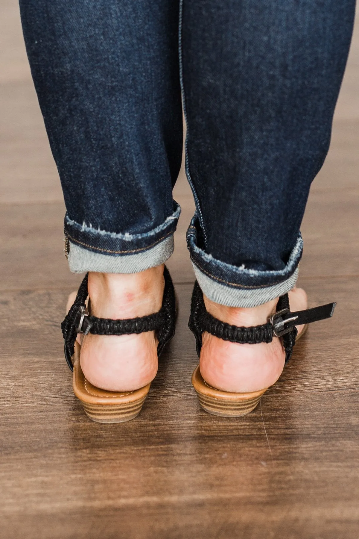 Blowfish Black Macrame Brandey Sandals