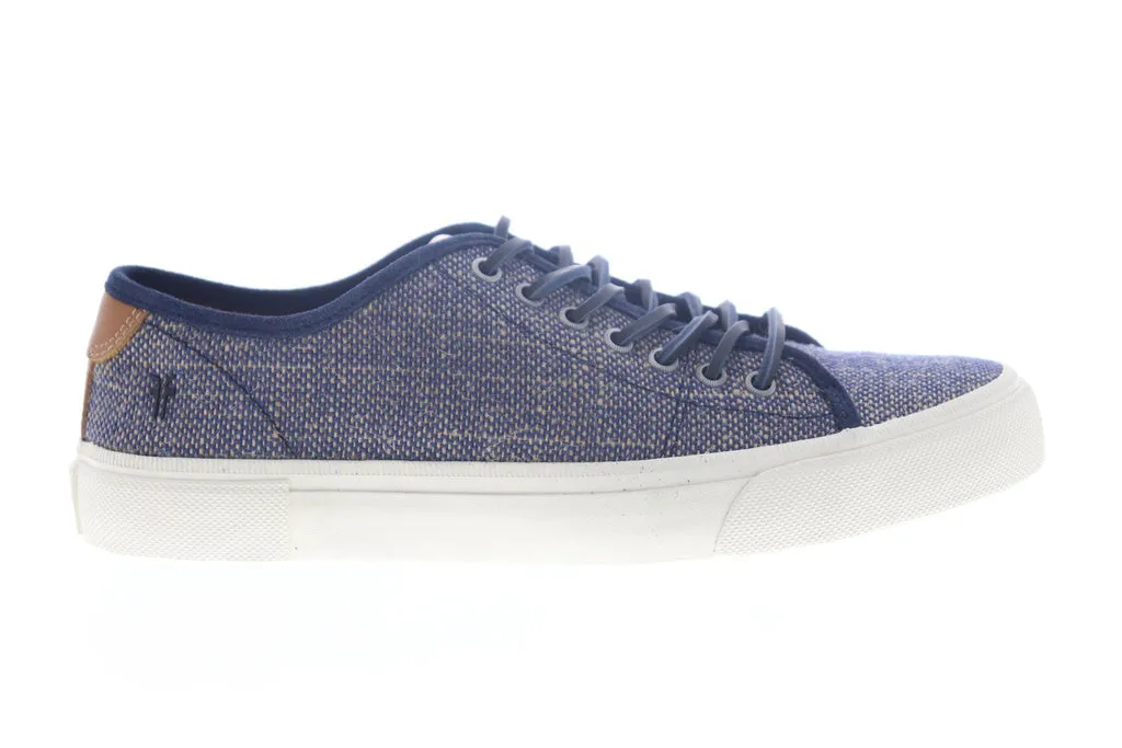 Blue Canvas Low Top Lace Up Lifestyle Sneakers Shoes Frye Ludlow Low 80517 Mens