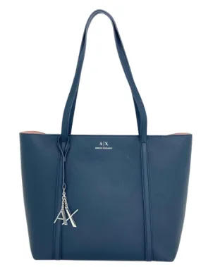 Blue Solid Color Shopping Bag