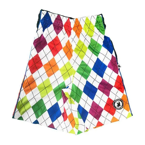 Boys Neon Argyle Shorts