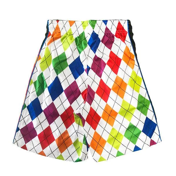 Boys Neon Argyle Shorts