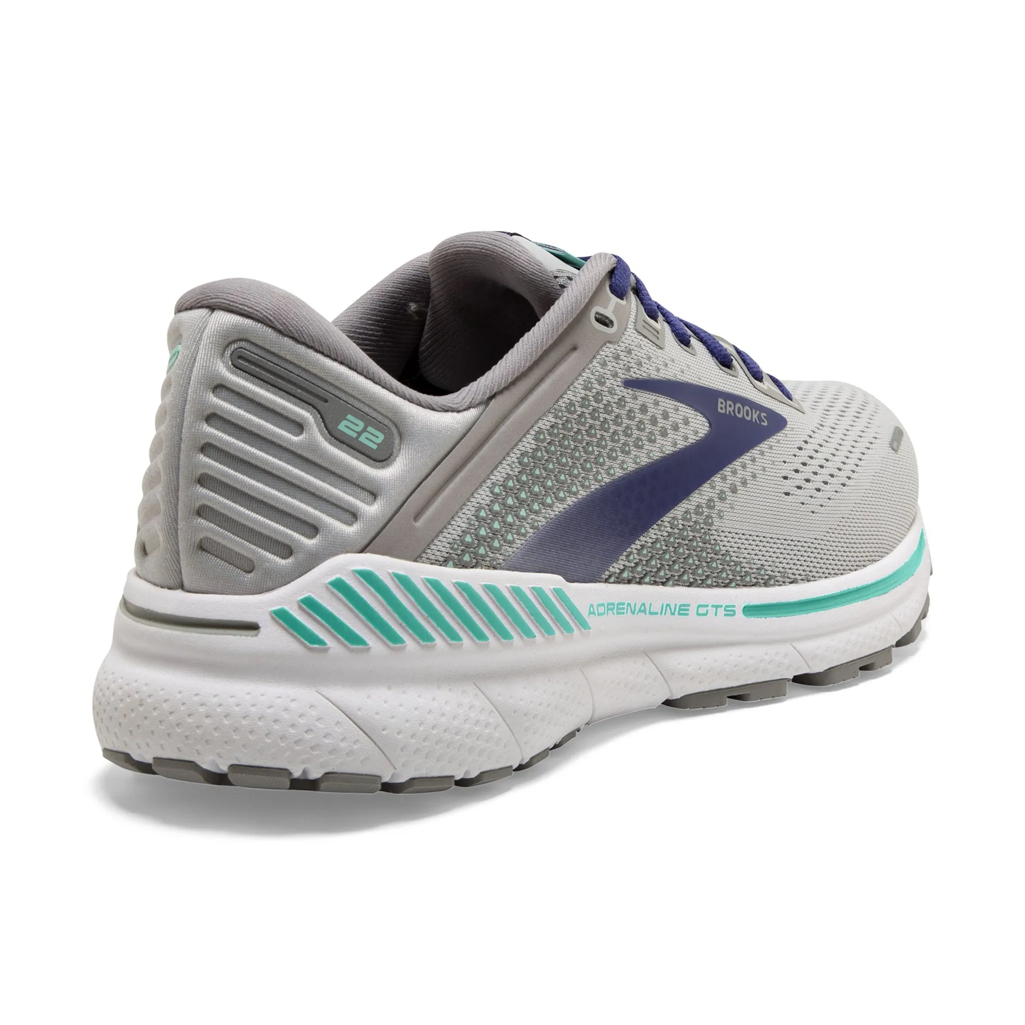 Brooks 120353 045 Adrenaline GTS 22 Blue Alloy Green Running Shoes with Cushion Support