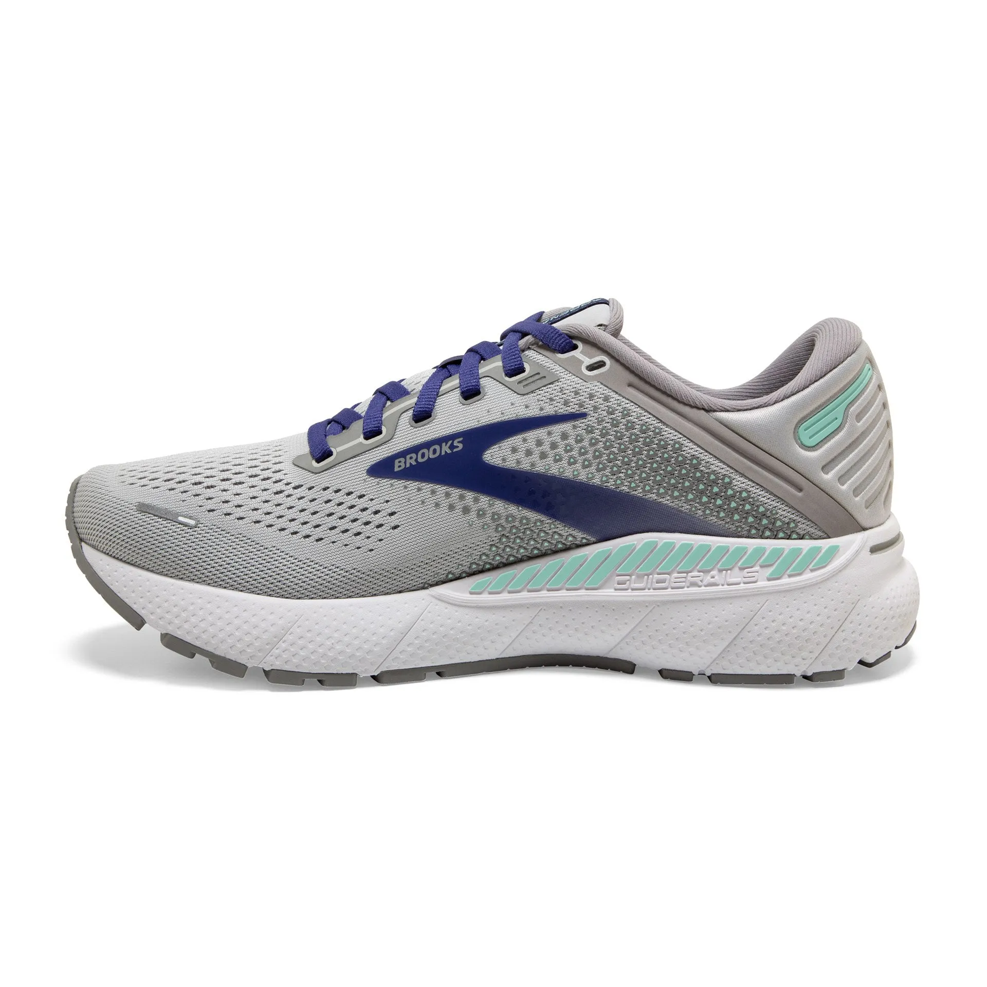 Brooks 120353 045 Adrenaline GTS 22 Blue Alloy Green Running Shoes with Cushion Support