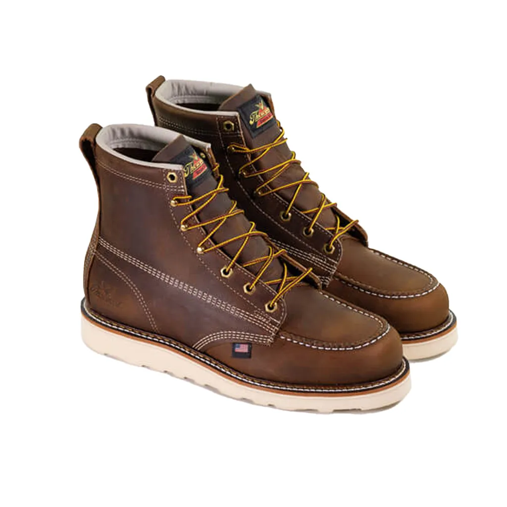 Brown Leather Moc Toe Work Boots 814-4203