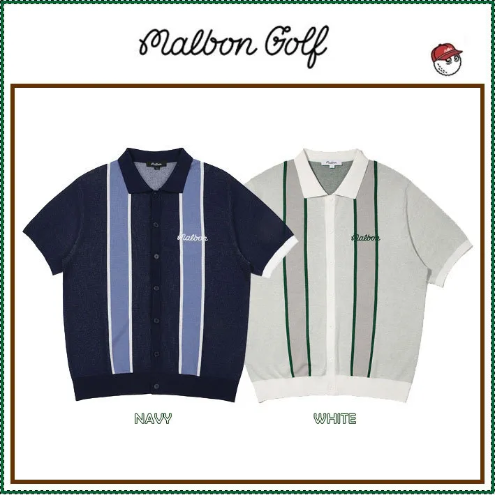 Cardigans with Plain Logo for Street Style at Malbon Golf.