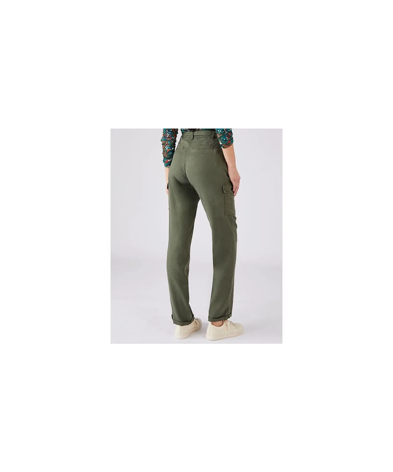 Cargo Trousers with Tie Waist