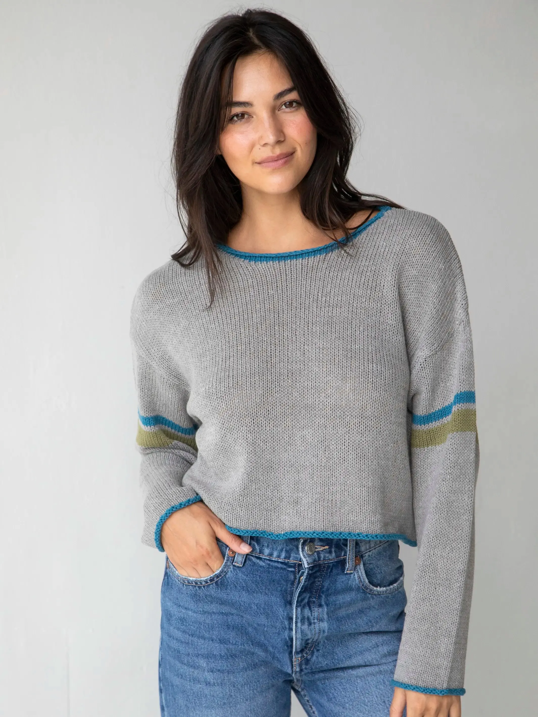 Heather Grey Carson Knit Sweater