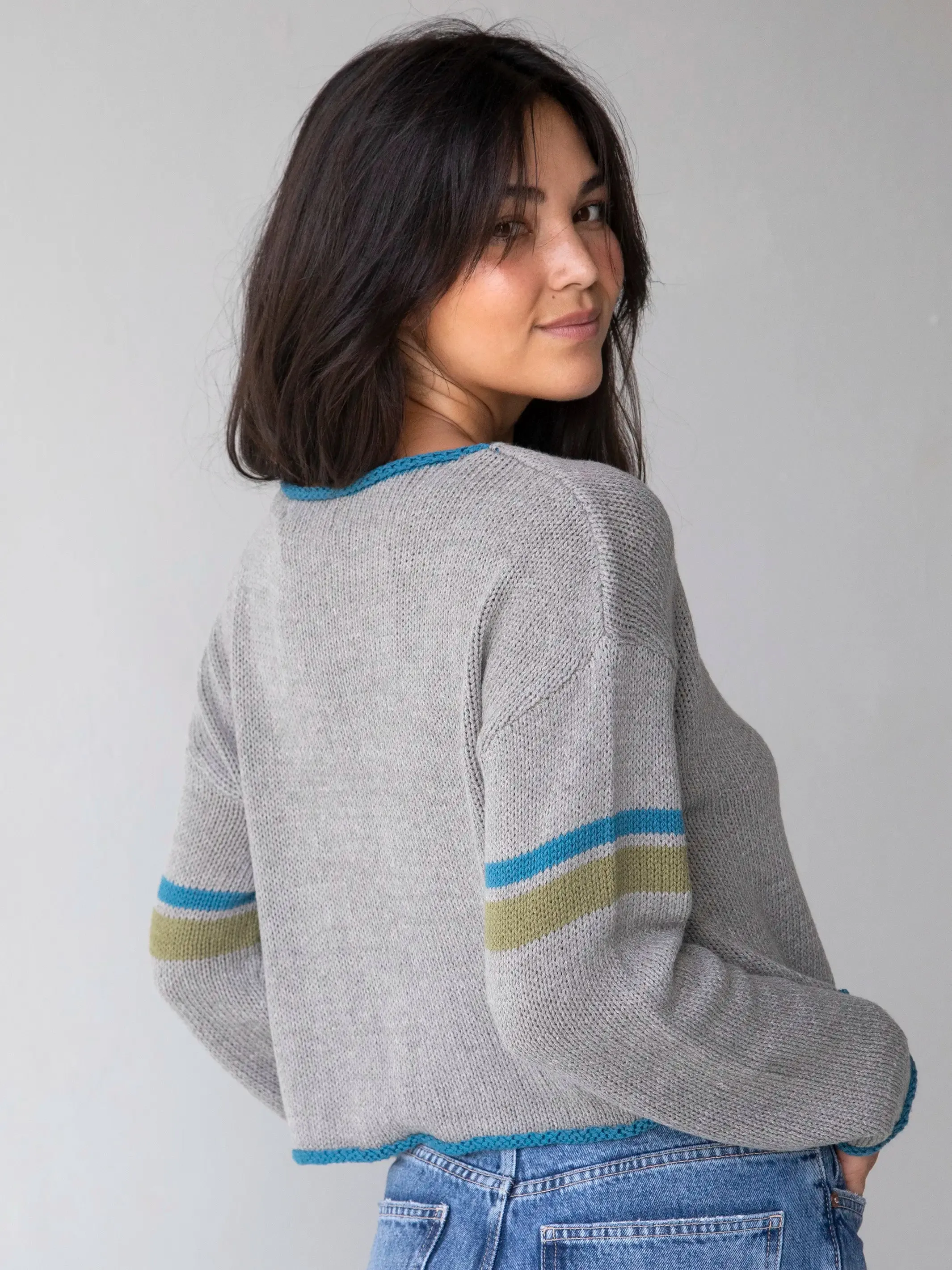 Heather Grey Carson Knit Sweater