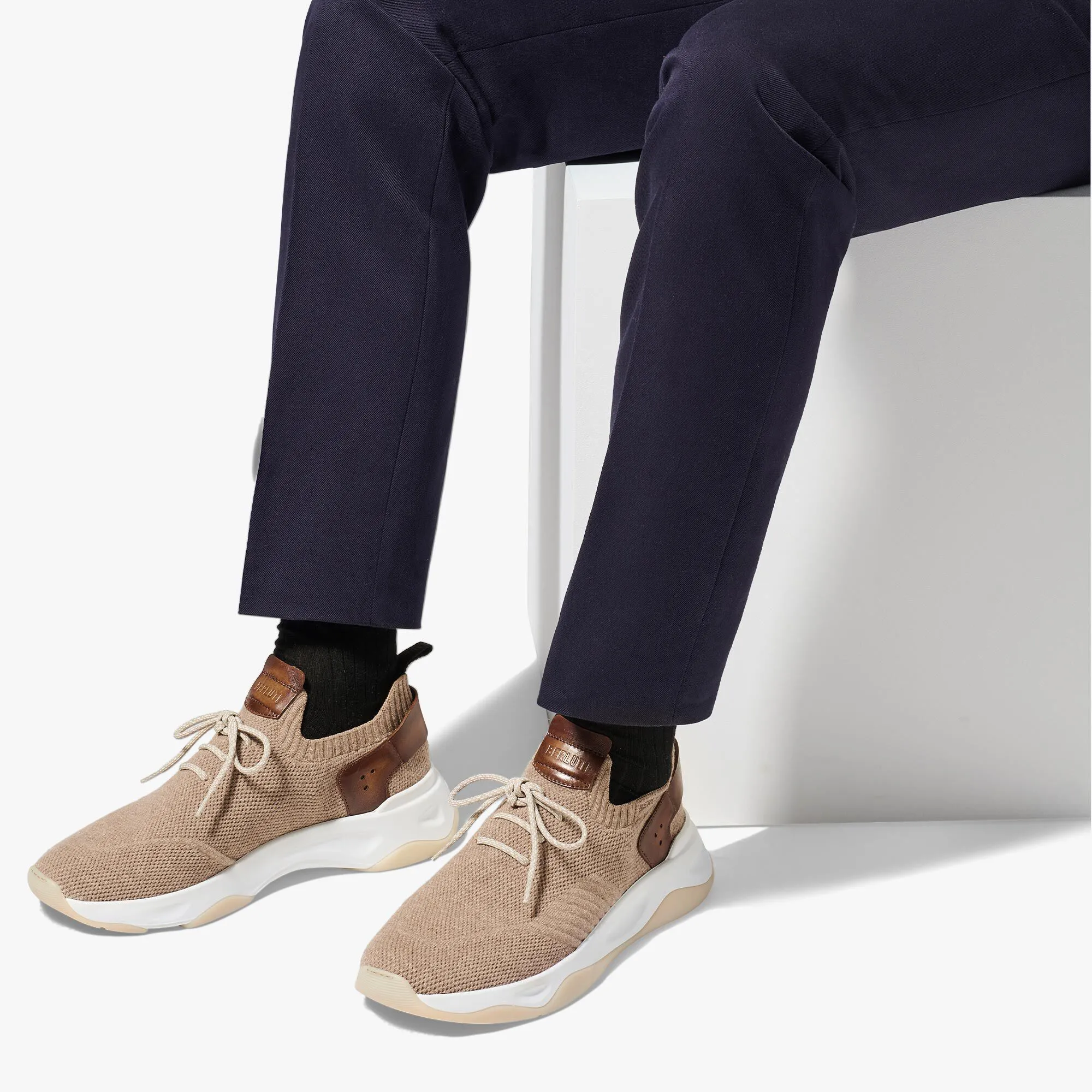 Cashmere Leather Sneaker