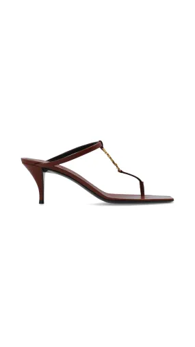 Cassandre Sandals Smooth Leather Cigare