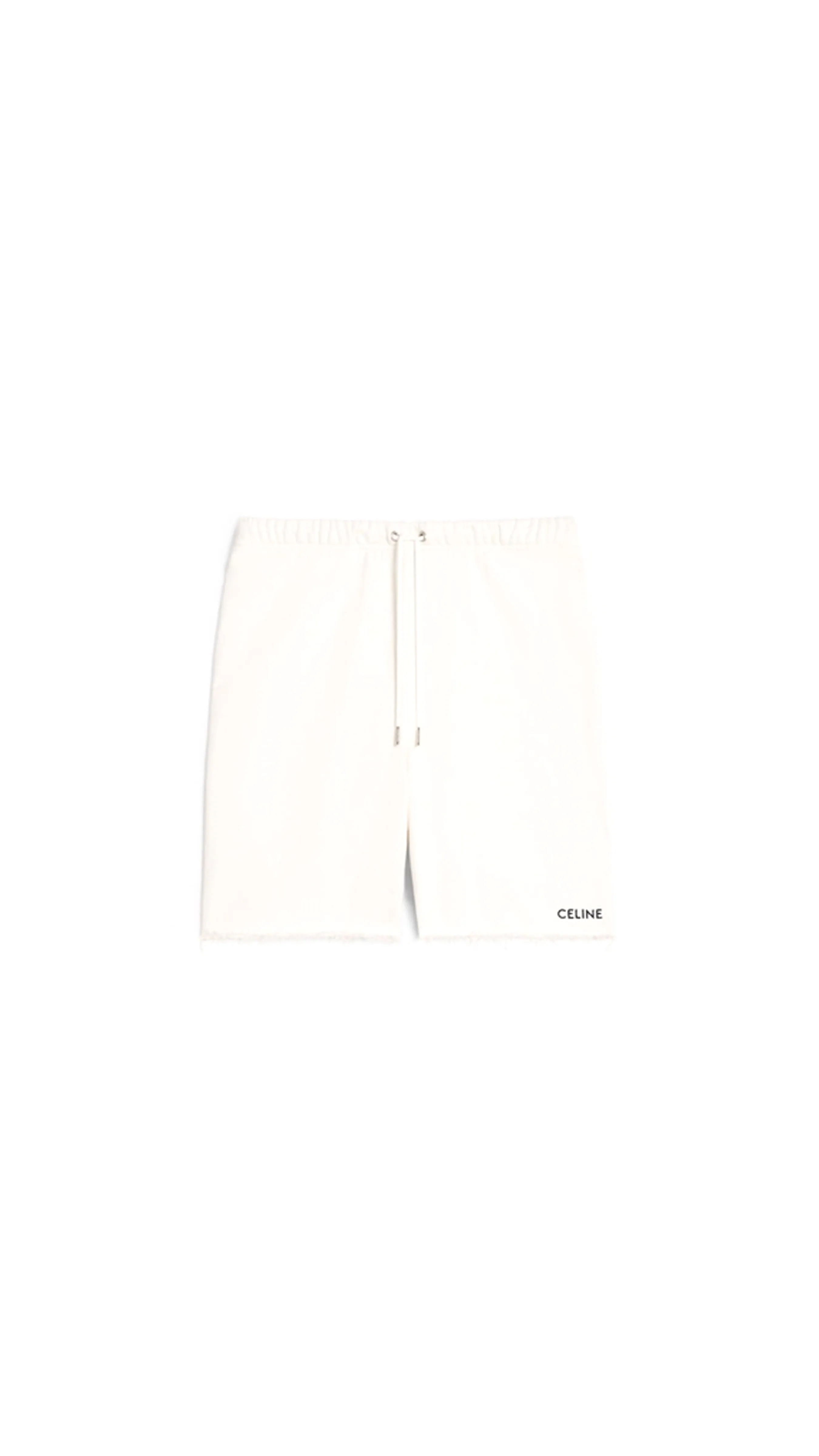 Celine Terry Cotton Shorts White