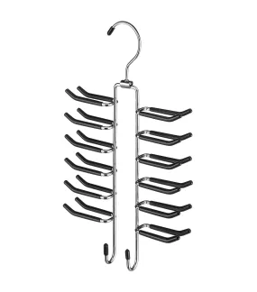 Chrome Swivel Tie Hanger with Belt Hooks