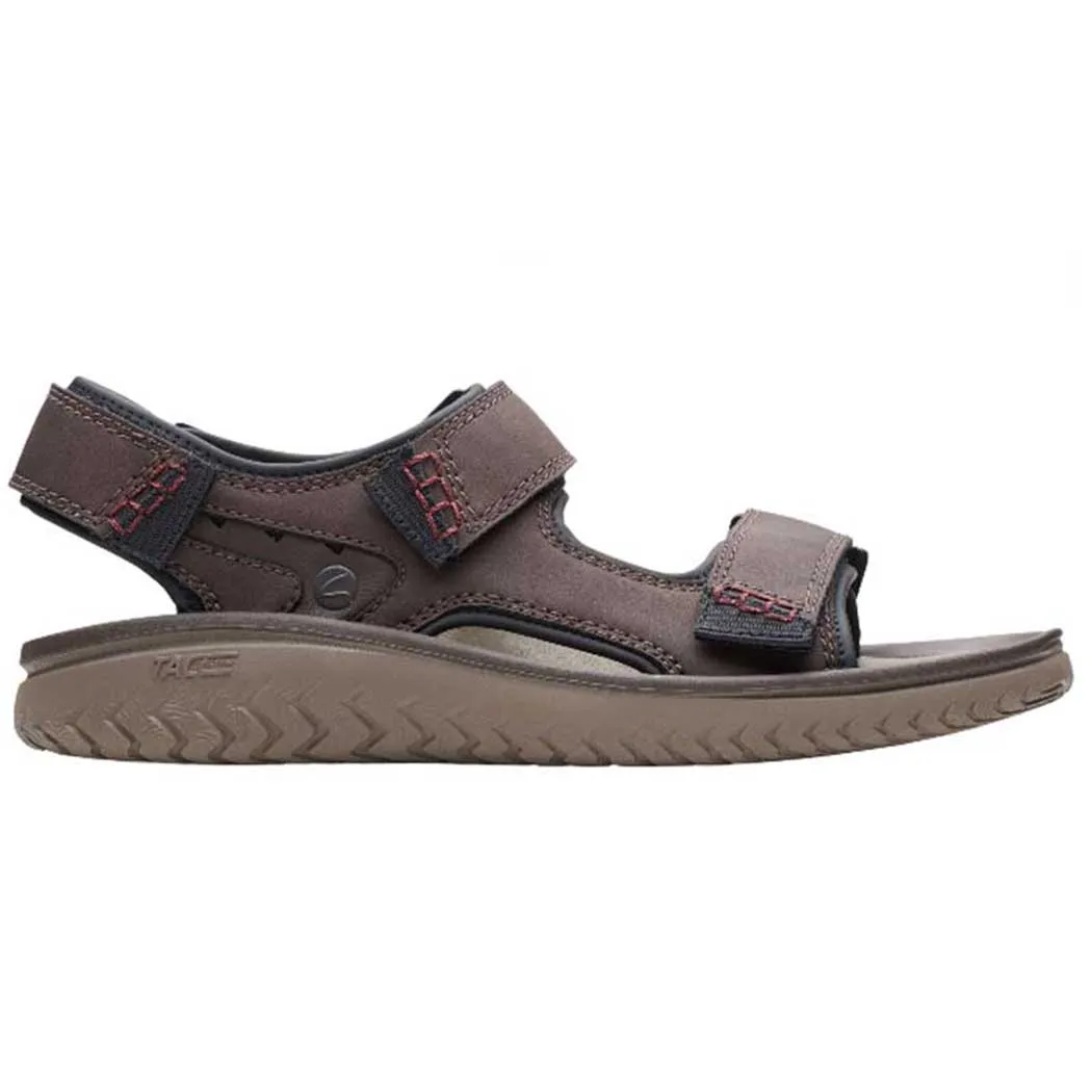 Clarks Brown Wesley Bay Sandals for Men