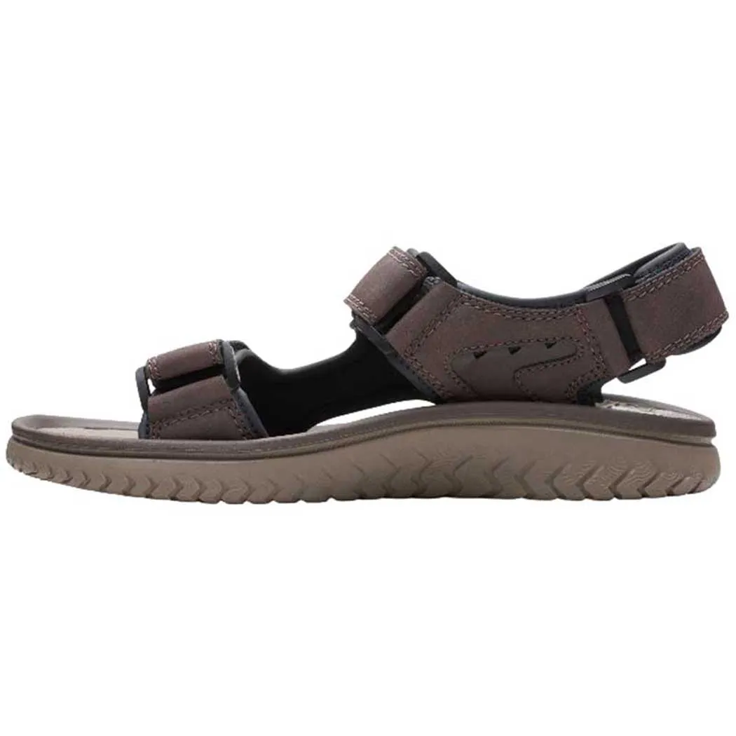 Clarks Brown Wesley Bay Sandals for Men