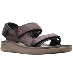 Clarks Brown Wesley Bay Sandals for Men