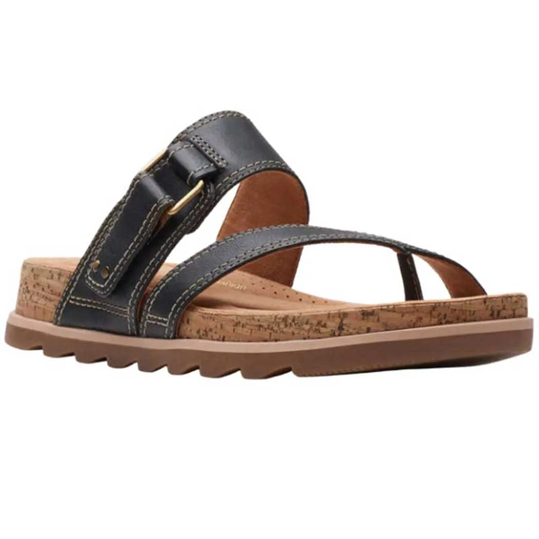 Clarks Black Yacht Beach Sandals for Women