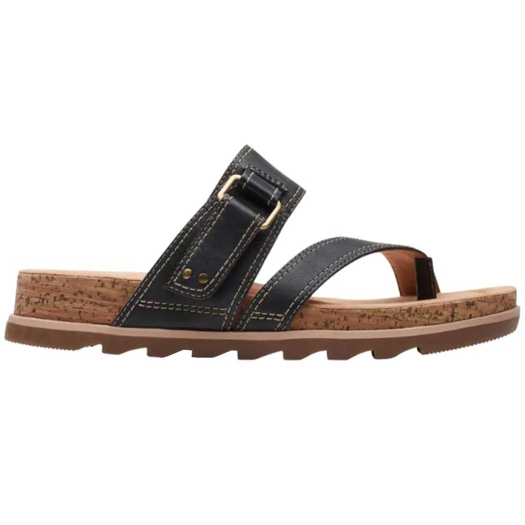 Clarks Black Yacht Beach Sandals for Women