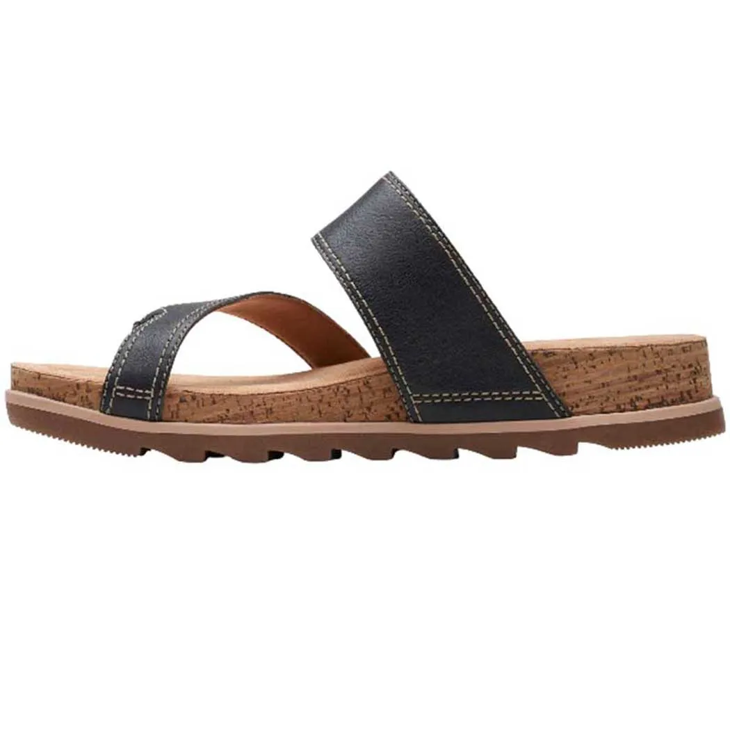 Clarks Black Yacht Beach Sandals for Women