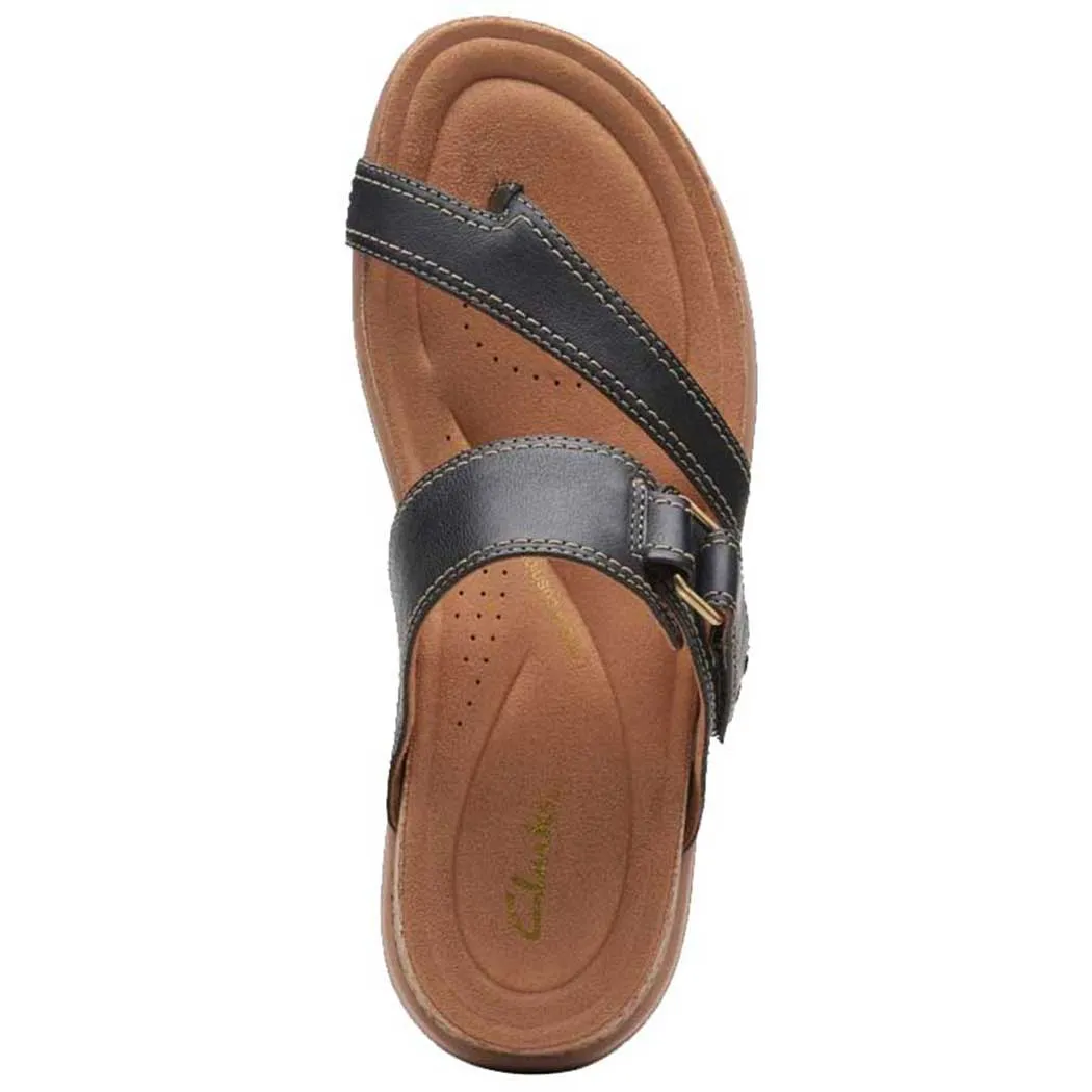 Clarks Black Yacht Beach Sandals for Women