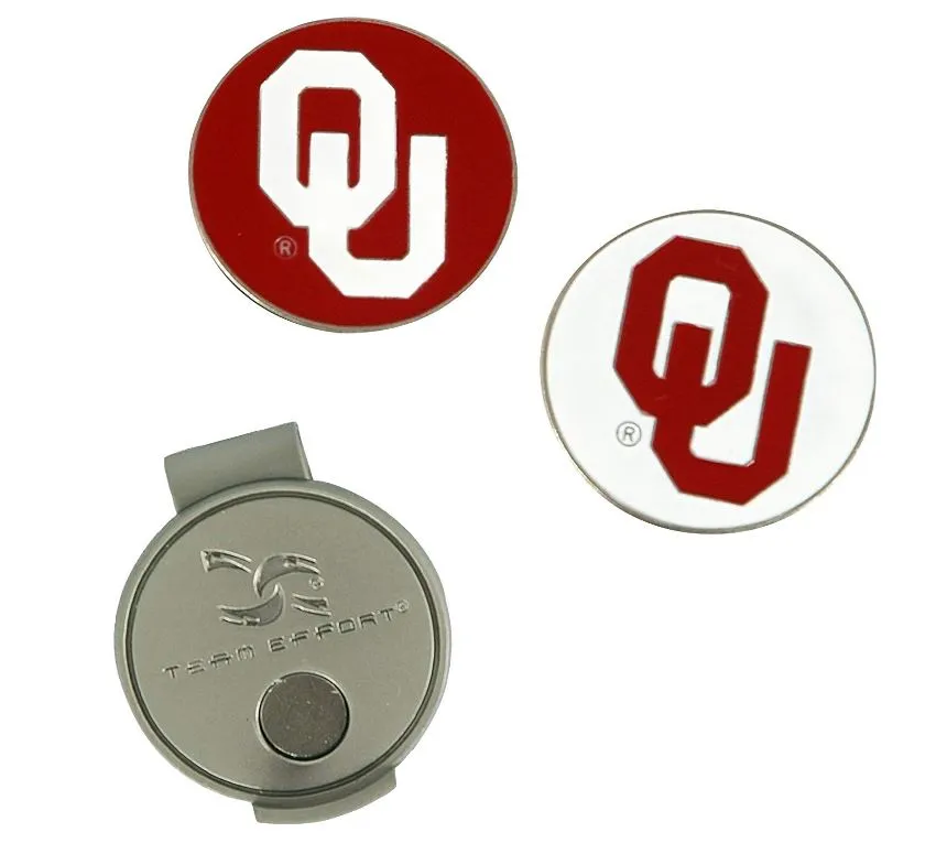 Collegiate Hat Clip with 2 Ball Markers for Team Efforts