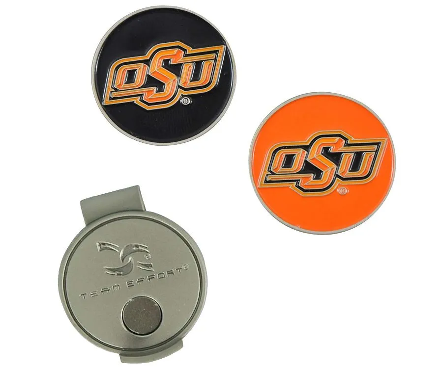 Collegiate Hat Clip with 2 Ball Markers for Team Efforts