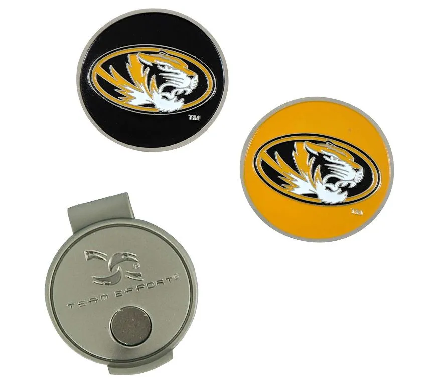 Collegiate Hat Clip with 2 Ball Markers for Team Efforts