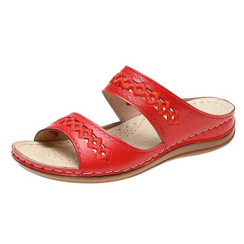 Comfortable Open Toe Slip-On Sandals for Women's Outdoor Walking