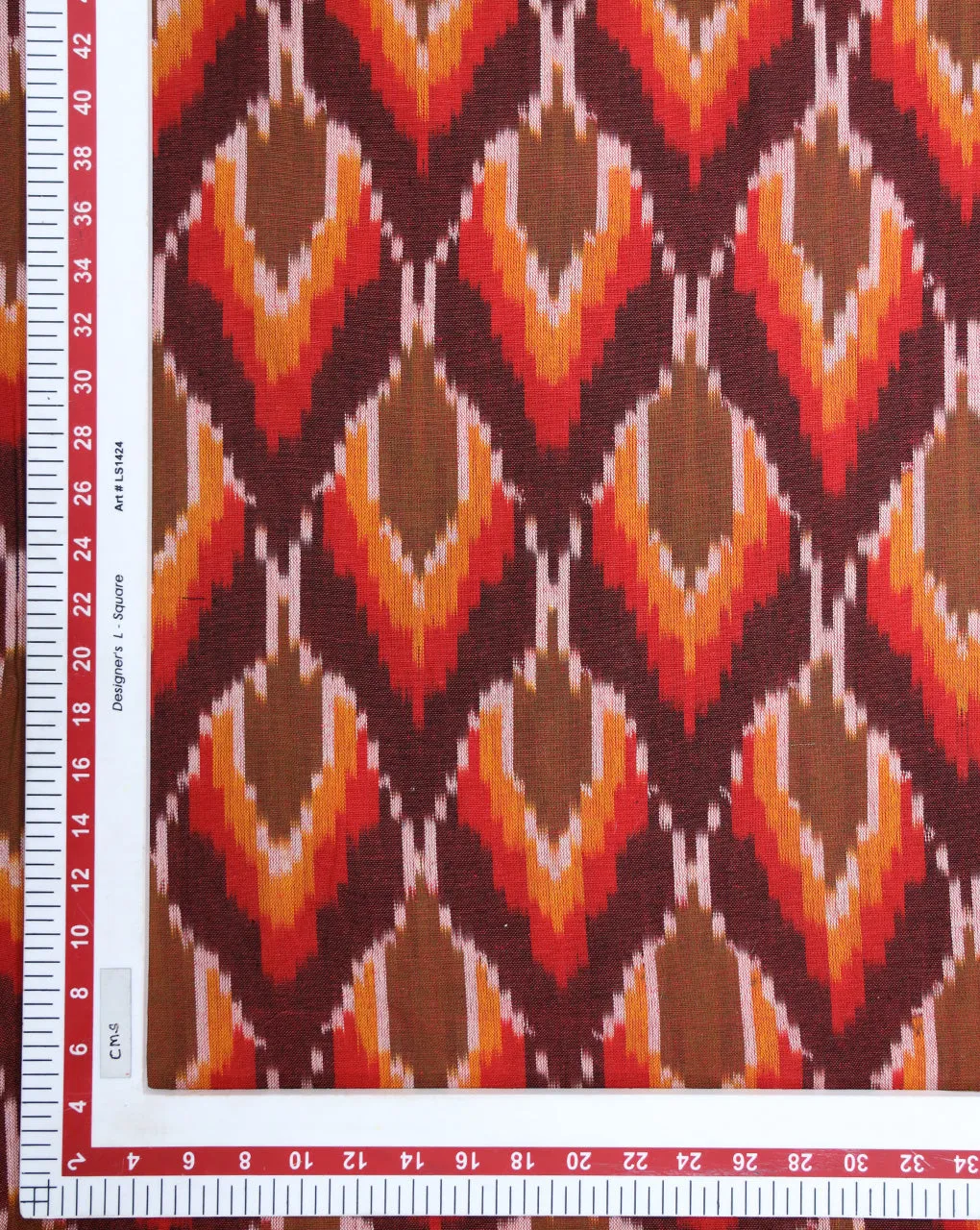 Cotton Ikat Fabric in Yarn-Dyed Design