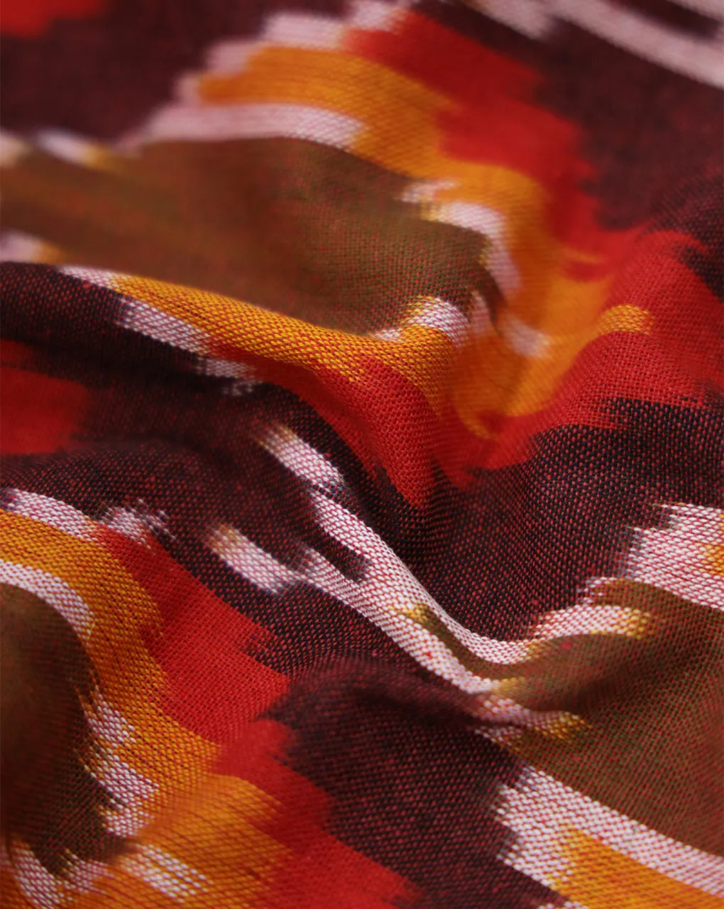 Cotton Ikat Fabric in Yarn-Dyed Design