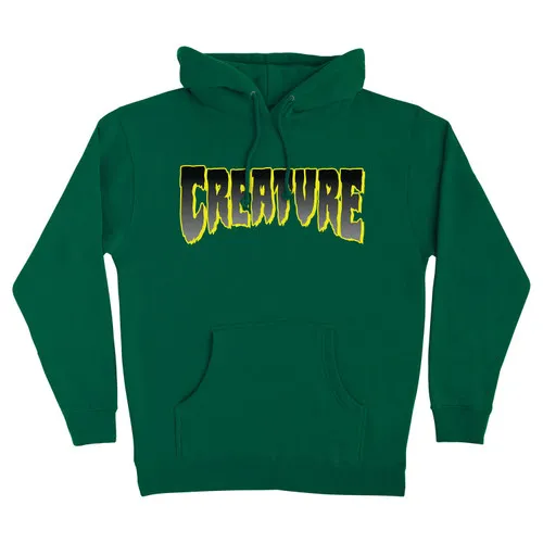 Creature Skateboards Hoodie Dark Green/Yellow Pullover