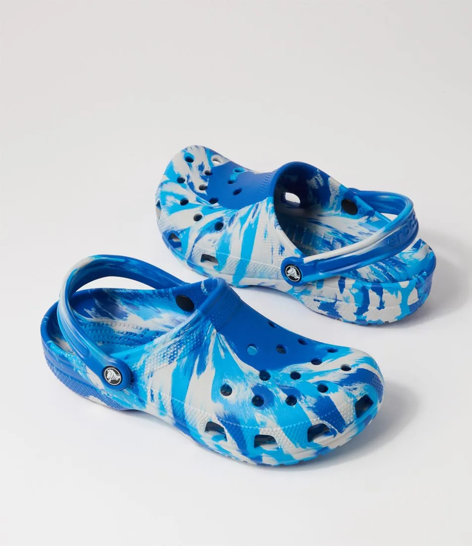 CROCS C Marbled Clog Blue Multi Flat Shoes